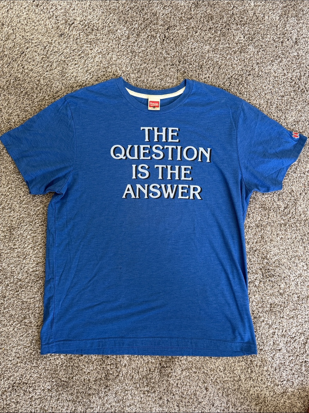 HOMAGE Blue Crewneck Tee - Salute to Alex Trebek / Jeopardy